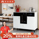 美家美居茶吧機2025奶油風(fēng)全自動(dòng)實(shí)木茶吧機一體柜飲水機消毒家用高端客廳用2025年新款餐邊柜制冷熱 三柜消毒款+白色臺面+白色柜體 制冷制熱型