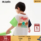 M.Latin/馬拉丁童裝兒童T恤夏新款男女童大小童冰氧酷短袖T恤 半漂白 150