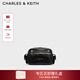 CHARLES&KEITH26春新品菱格鏈條口袋包腋下包機車(chē)包新年生日禮物CK2-80671832 Black黑色 S