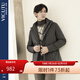 威可多（VICUTU）男士棉服時(shí)尚礁巖褐色休閑商務(wù)秋冬外套 褐色 XL