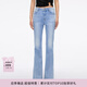 MISS SIXTY【安心品質(zhì)】25牛仔褲女復古修身顯瘦通勤休閑微喇叭褲 淺藍-常規 28
