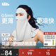 蕉下（beneunder）防曬口罩女護頸防曬面罩防紫外線(xiàn)臉基尼無(wú)痕透氣AL207藍煙灰