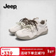 Jeep復古德訓鞋女秋冬新款運動(dòng)休閑鞋軟底防滑跑步鞋 灰色 38