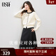 歐莎【幸運套裝】OSA歐莎氣質(zhì)通勤針織套裝裙女冬新款毛衫半裙兩件套 杏黑色 M