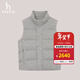 哈吉斯（HAZZYS）男裝 冬款針織羊毛背心【鵝絨】羽絨馬甲男ASFZU0BDU46 灰色GE XL (180/100A 50)