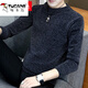 啄木鳥(niǎo)（TUCANO）毛衣針織衫男士秋冬季外套純色加絨加厚打底衫毛線(xiàn)衣上衣服男裝 常規 深灰色款 XL 180 （約120-130斤可穿)