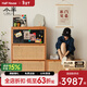 小半家具北歐實(shí)木鞋柜家用小戶(hù)型門(mén)口薄柜日式簡(jiǎn)約入戶(hù)藤編玄關(guān)收納柜 【櫻桃木】袋鼠鞋柜-薄款組合