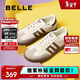 百麗復古拼色德訓鞋新款百搭簡(jiǎn)約運動(dòng)休閑鞋B2614AM5 棕色 37