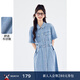 詩(shī)凡黎甜酷牛仔連衣裙2024夏新款女高級質(zhì)感小眾設計獨特別致裙子 牛仔藍 S 155/80A