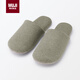 MUJI男女通用 柔軟 可水洗拖鞋 室內棉拖 綠色 38 (240mm)