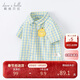 戴維貝拉兒童襯衫男童襯衣童裝寶寶棉上衣小童夏裝格子衫
