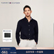 Tommy Hilfiger【燈芯絨】秋冬男裝商務(wù)休閑通勤純色修身長(cháng)袖襯衣襯衫外套 藏青色FAP M