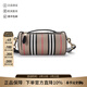 博柏利（BURBERRY）女款手提單肩斜挎包巴瑞爾包圓筒包女包禮物女 80304561 典藏米色標志性條紋