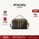 菲安妮（FION）包包女復古經(jīng)典單肩印花雙拉鏈枕頭包斜挎波士頓包情人節禮物