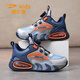 德?tīng)柣萃袃和\動(dòng)鞋新款女童春夏網(wǎng)面透氣籃球鞋4-15歲中大童跑步鞋 深藍橘 33 內長(cháng)21.2cm