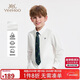 英氏（YEEHOO）男童襯衫兒童襯衣中大童裝純棉上衣長(cháng)袖學(xué)院風(fēng)春裝 白色 150