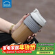 樂(lè )扣樂(lè )扣（LOCK&LOCK）咖啡杯耐熱玻璃水杯子男女學(xué)生便攜式雙飲吸管杯隨手杯500ML灰色