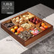 禾艾蘇（heisou）中式點(diǎn)心盤(pán)茶點(diǎn)盤(pán)糖果堅果拼盤(pán)客廳家用圍爐煮茶托盤(pán)干果盤(pán) 胡桃木色點(diǎn)心盤(pán)【九宮格】