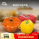 琺寶（staub）陶瓷碗帶蓋甜品盅燉盅湯盅家用廚房?jì)和胝舻吧忱氩途唢埻?陶瓷番茄盅+南瓜盅+黃色彩椒盅