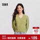 森馬（Semir）毛衣女冬季短款含羊毛破洞V領(lǐng)毛衫辣妹個(gè)性ins小個(gè)子101724107032