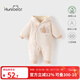 歡喜小熊 新生嬰兒秋冬連體衣嬰幼兒夾棉外出服衣服寶寶冬季哈衣爬爬服 南瓜 66cm