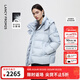 朗姿騏驥紅霍爾多巴吉白鵝絨羽絨服女直筒短款職業(yè)通勤風(fēng) 水藍色 M