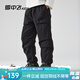 雪中飛兒童羽絨褲中大童保暖加厚女童新款外穿休閑男童戶(hù)外防風(fēng)褲子 黑色 140
