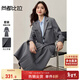 尚都比拉格雷系職場(chǎng)套裝女秋季一?？燮今g領(lǐng)短款西裝外套配顯瘦A字半身裙