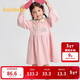 巴拉巴拉童裝女童連衣裙學(xué)院風(fēng)A字裙2025秋寶寶翻領(lǐng)裙子甜美209325111002