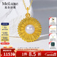 meluxe美奈 太陽(yáng)花足金999淡水珍珠吊墜黃金 多退少補 新年禮物 足金約8.44g（單吊墜不含鏈）