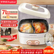 榮事達（Royalstar）鴛鴦鍋鈦涂層電火鍋7L大容量分區雙控溫一體式速沸方形電煮鍋多功能鍋電火鍋RHG-70Z2(T)