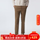 Scofield【隱藏松緊腰】男裝24年秋季新款棉質(zhì)磨毛直筒顯瘦休閑褲 卡其色 34 （180/86A）