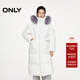 ONLY2025冬季新款90白鴨絨連帽毛領(lǐng)保暖長(cháng)款羽絨服女|125412023 S12亮奶油白色 S