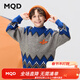 馬騎頓MQD男童25冬新款戶(hù)外學(xué)院風(fēng)卡通親膚保暖毛衣半高領(lǐng)針織衫 深麻灰 140