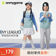 onmygame【IVY LEAGUE】學(xué)院風(fēng)兒童針織外套春秋季新款 湖蘭色 150