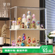 EACHY盲盒展示架收納盒透明防塵手辦玩具labubu泡泡瑪特展示盒-特大號