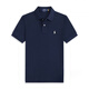 POLO美國保羅短袖polo衫男純棉翻領(lǐng)T恤男經(jīng)典百搭小馬標刺繡保羅衫男 寶藍白標 S 建議100-125斤