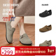 斯凱奇（Skechers）單鞋勃肯鞋女士2025新款秋季牛皮一腳蹬休閑鞋厚底豆豆鞋159018