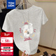 唐獅（TonLion）2025夏女圓領(lǐng)前胸圖案短袖T恤