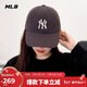 MLB帽子男女情侶刺繡LOGO硬頂棒球帽25秋新款3ACPB135N-50CGS-F
