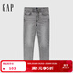蓋璞（GAP）男裝2025春季新款微彈中腰柔軟修身牛仔褲百搭休閑長(cháng)褲 灰色 32 (175/84A)亞洲尺碼