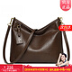 袋鼠卡拉品牌女包2026新春新款大容量軟皮單肩包斜挎包女士包包輕便軟皮包 咖棕（手包+卡包+禮盒裝）