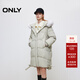 ONLY2025冬季新款90白鵝絨簡(jiǎn)約百搭毛領(lǐng)中長(cháng)款羽絨服女|125412017 C57礦物灰色 XS