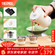 膳魔師（THERMOS）茶旅套裝戶(hù)外露營(yíng)旅行茶具保溫茶壺茶杯生日新年禮物TCMU-200LC 【升級涂層內膽】雲白