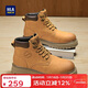 海瀾之家HLA男靴復古馬丁靴男戶(hù)外棉鞋工裝大黃靴子男 T121 土黃(加絨) 42
