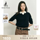 beanpole【新年禮物】【新品】含綿羊毛秋冬女士學(xué)院老錢(qián)風(fēng)假兩件套頭毛衫 藏青色 L 170/92A