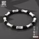 老銀匠s999足銀手繩竹節手工編織繩銀飾國潮中國風(fēng)男士手鏈送男友禮物 999足銀/瑪瑙/周長(cháng)約18.5cm