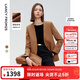 朗姿騏驥紅25秋季新款高智西服外套職業(yè)通勤西裝女 紅駝色2 M