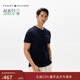 Tommy Hilfiger25春夏新款男裝蜂窩肌理鑲邊修身短袖/撞色袖口純棉上衣T恤