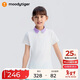moodytiger女童polo衫防曬速干夏季兒童短袖T恤吸汗高彈修身簡(jiǎn)約戶(hù)外運動(dòng)衣